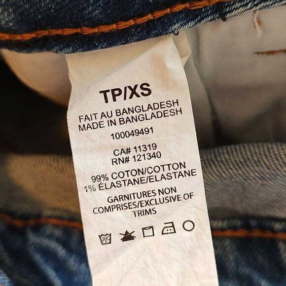 Button Front Size XS Garage Blue Denim Skirt - Picture 5 of 10